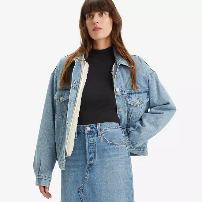 LEVIS BABY BUBBLE SHERPA TRUCKER JACKET - COZY CAR