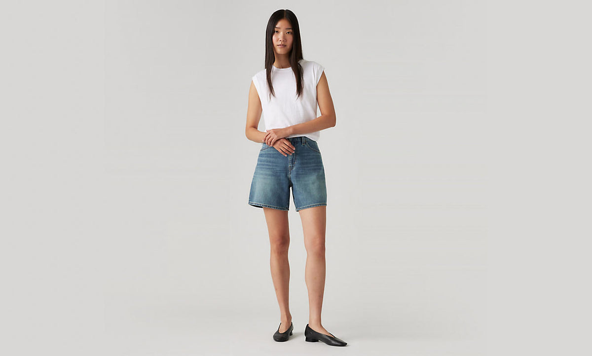 LEVIS HIGH RISE BAGGY WOMENS SHORTS - STOP FLAXING SHORT 0017