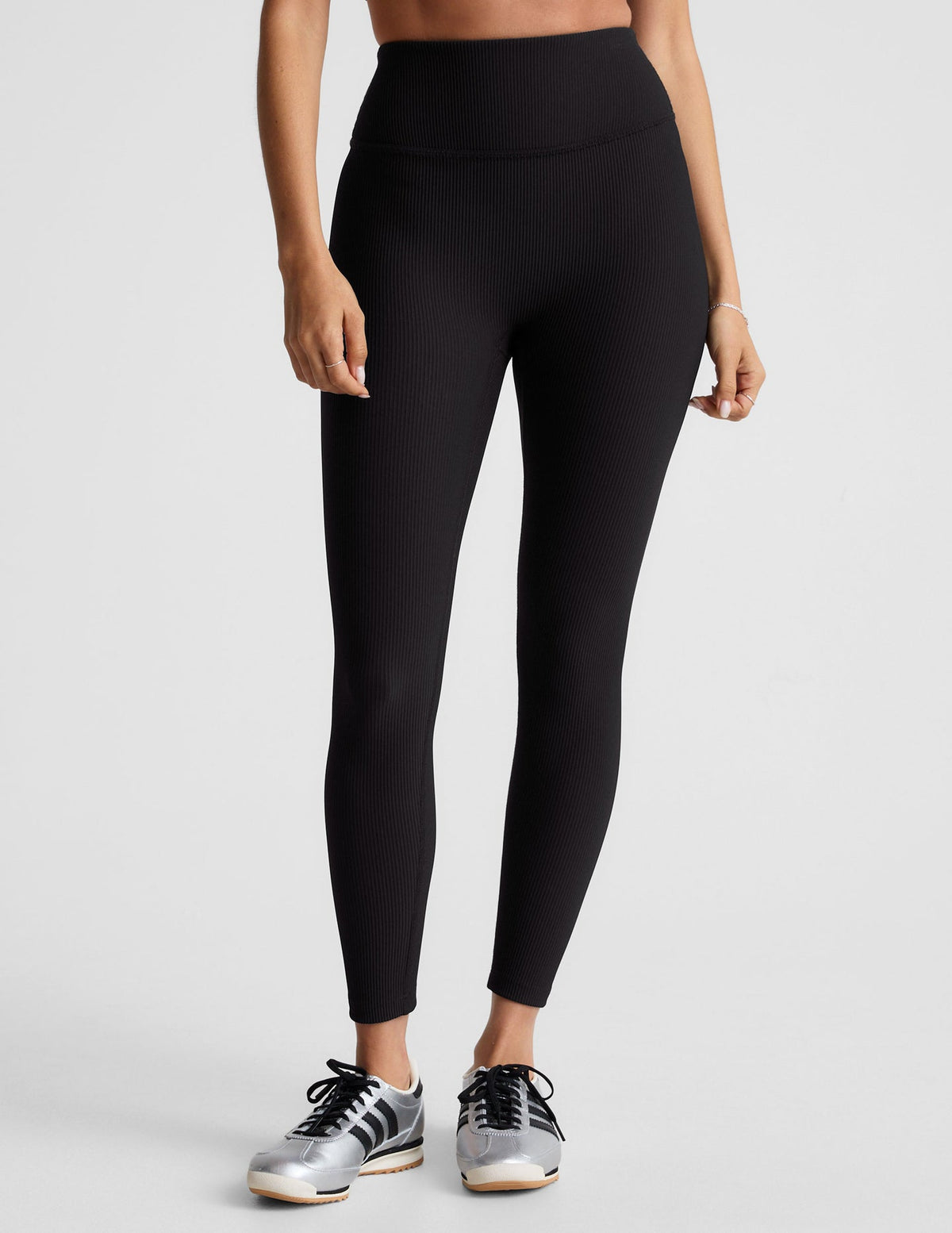 BEYOND YOGA IMPLUSE RIBBED MIDI LEGGING - BLACK ONYX AB3556