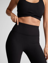 BEYOND YOGA IMPLUSE RIBBED MIDI LEGGING - BLACK ONYX AB3556