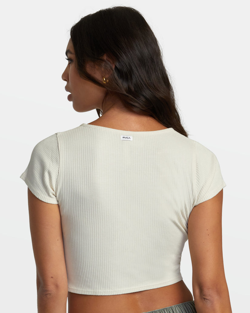 RVCA SMITTEN II CROPPED TOP - WDR0