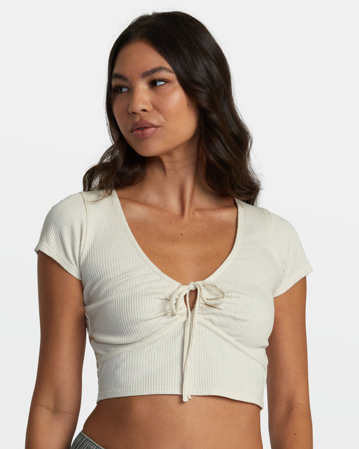 RVCA SMITTEN II CROPPED TOP - WDR0