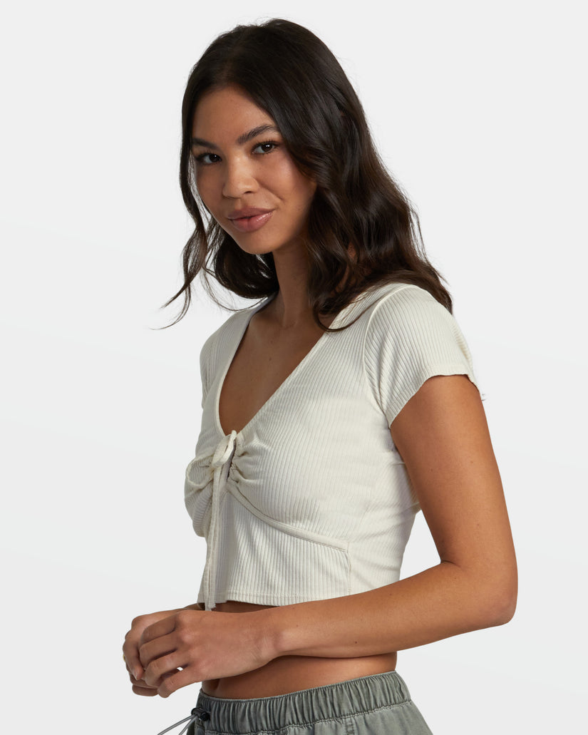 RVCA SMITTEN II CROPPED TOP - WDR0