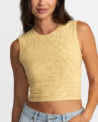 RVCA SHIVER SWEATER TANK CREW NECK SWEATER - YGD0