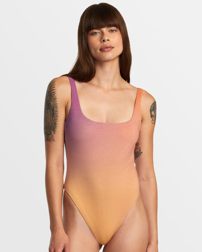 RVCA GOLDEN STAPLE ONE PIECE SWIMSUIT - MUL