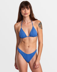 RVCA SWEETNESS HALTER TRIANGLE BIKINI TOP - FEB