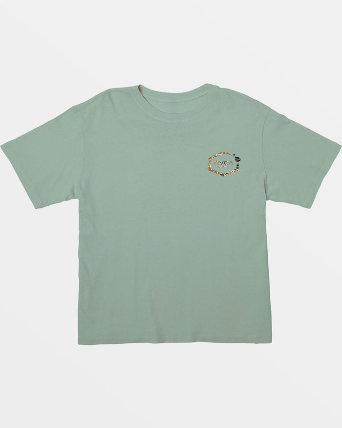 RVCA HAWAII HEX CROPPED T-SHIRT - GHZ