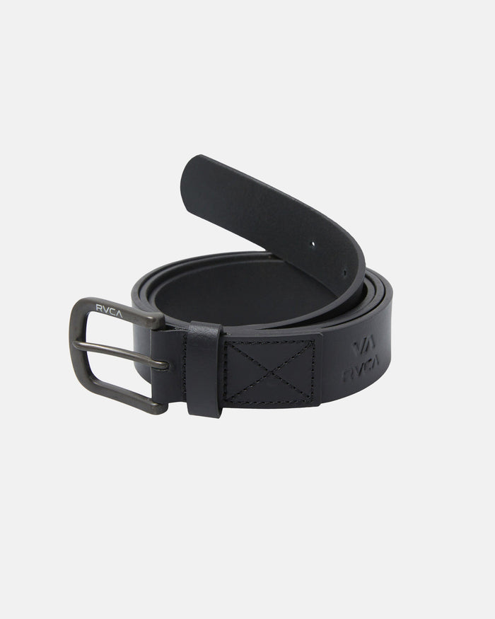 RVCA STANDARD LEATHER BELT - BLK