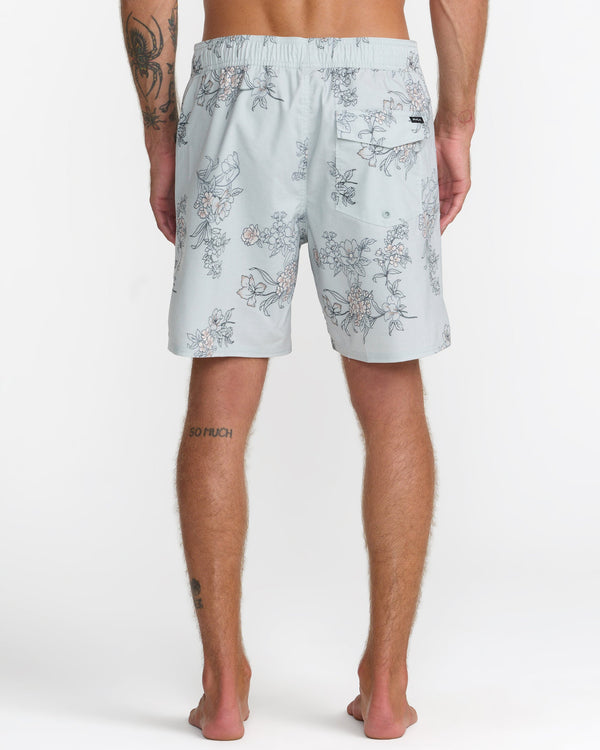 RVCA BARNES ELASTIC BOARDSHORTS 17" - GRT