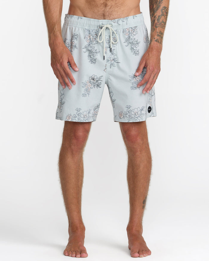 RVCA BARNES ELASTIC BOARDSHORTS 17" - GRT
