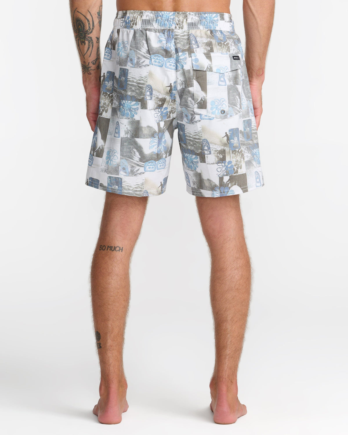 RVCA BARNES ELASTIC BOARDSHORTS 17" - DGN