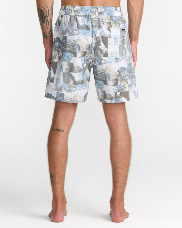RVCA BARNES ELASTIC BOARDSHORTS 17" - DGN