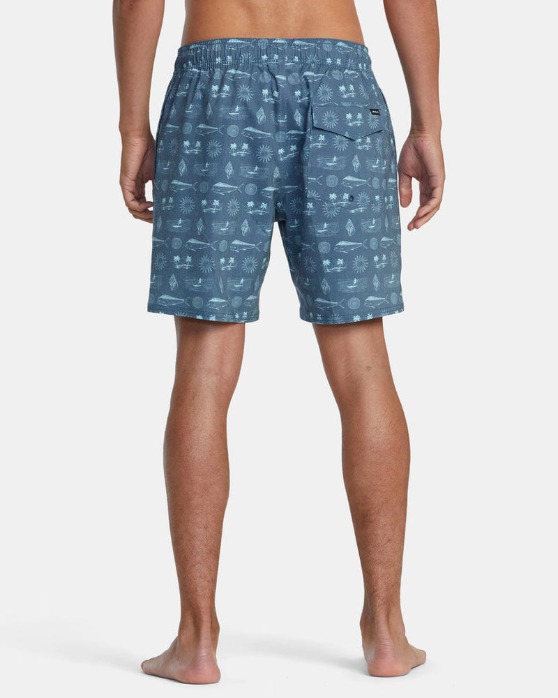 RVCA DORADO ELASTIC WAIST BOARDSHORTS 17" - BRK0