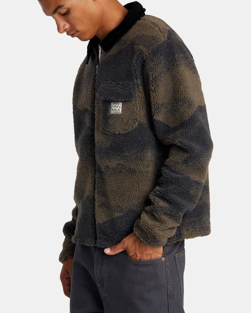 RVCA WALKER SHERPA JACKET - BN4