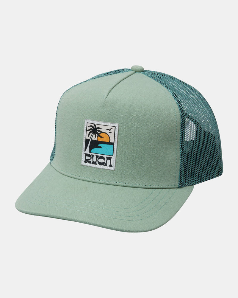 RVCA PALM SET TRUCKER HAT - GNG