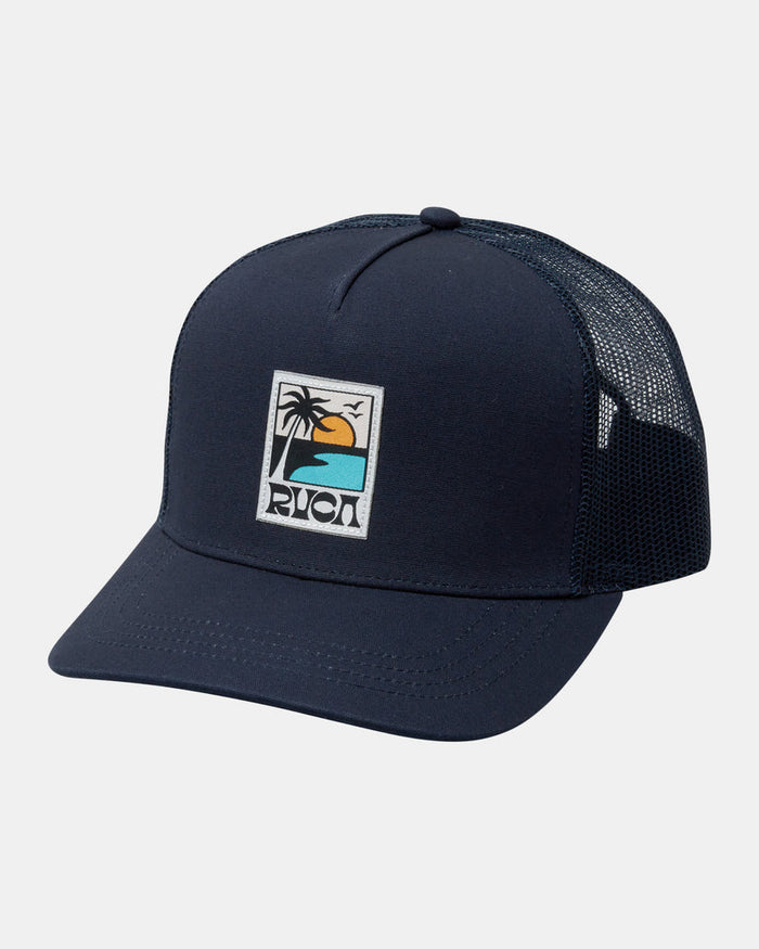 RVCA PALM SET TRUCKER HAT - NVY