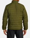 RVCA REVERSIBLE PUFFER JACKET - OLV