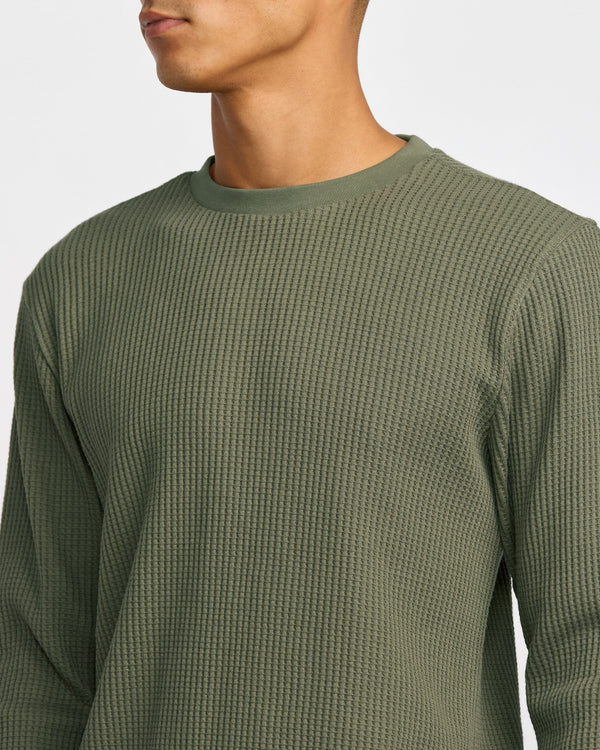 RVCA DAYSHIFT THERMAL LS TEE - OLV