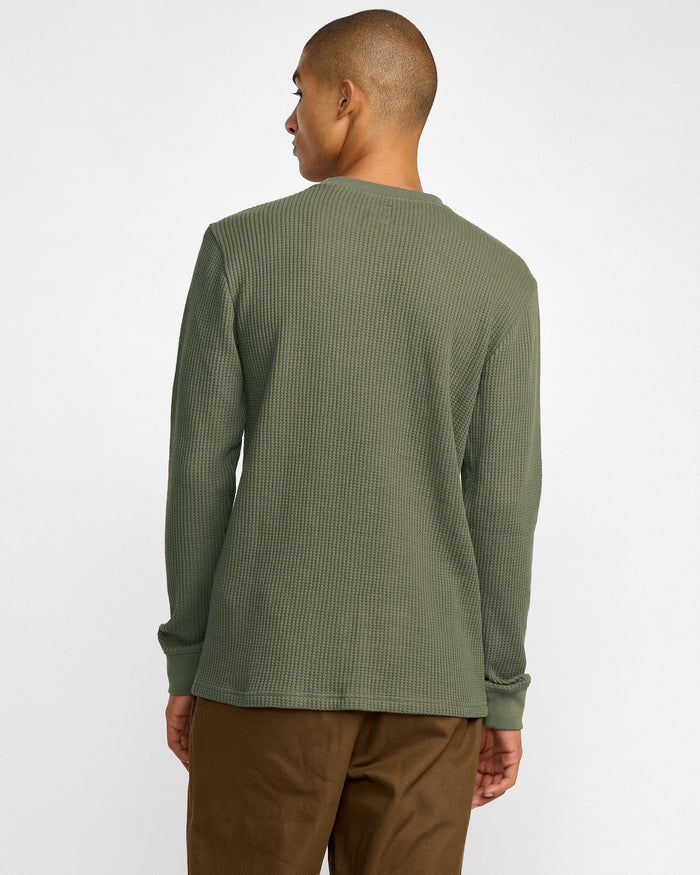 RVCA DAYSHIFT THERMAL LS TEE - OLV