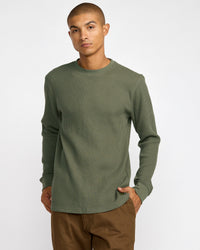 RVCA DAYSHIFT THERMAL LS TEE - OLV