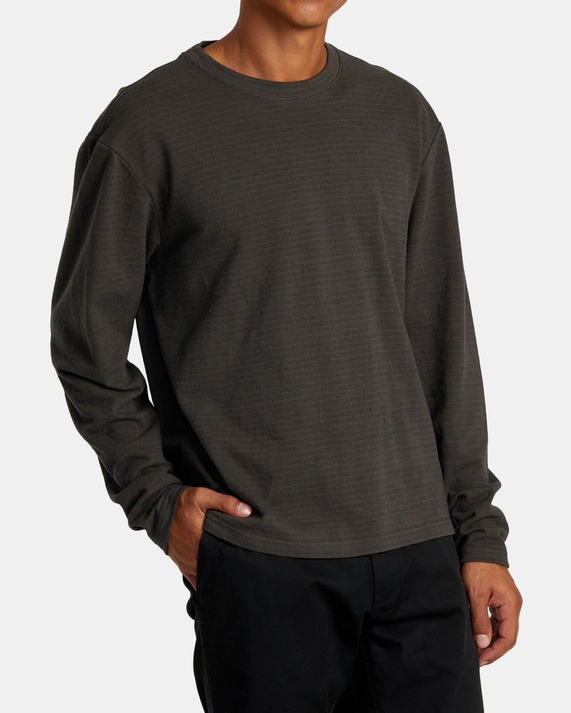 RVCA VACANCY CREW LONG SLEEVE KNIT - PTK