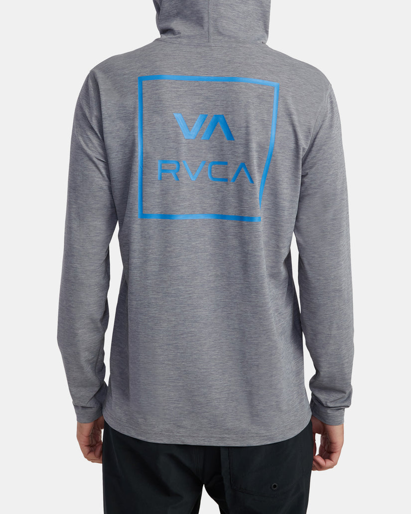 RVCA SURF SHIRT HOODIE HOODED SURF TEE - HGR