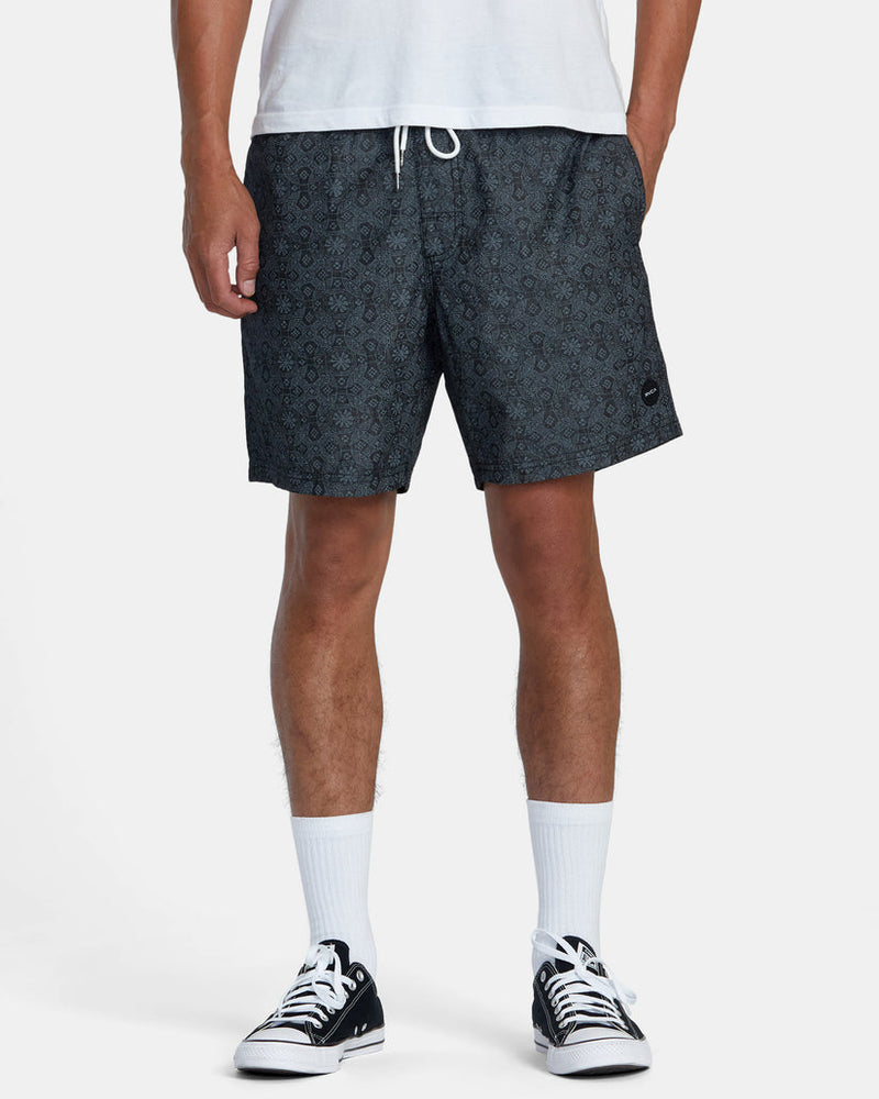 RVCA ESCAPE ELASTIC WAIST CHAMBRAY SHORTS - WAA