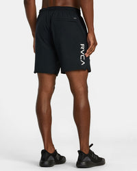 RVCA HAWAII ALL BRAND YOGGER STRETCH 17" SHORTS - BLK