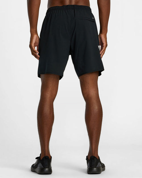 RVCA HAWAII ALL BRAND YOGGER STRETCH 17" SHORTS - BLK