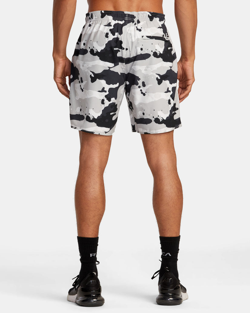 RVCA BEDWIN & STASH YOGGER STRETCH 17" SHORTS - BKW