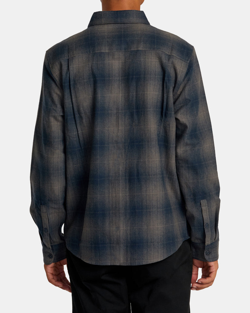 RVCA DAYSHIFT FLANNEL LONG SLEEVE TOP - SMK