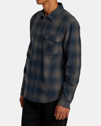 RVCA DAYSHIFT FLANNEL LONG SLEEVE TOP - SMK