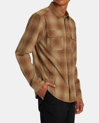 RVCA DAYSHIFT FLANNEL LONG SLEEVE TOP - WOO