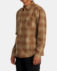 RVCA DAYSHIFT FLANNEL LONG SLEEVE TOP - WOO