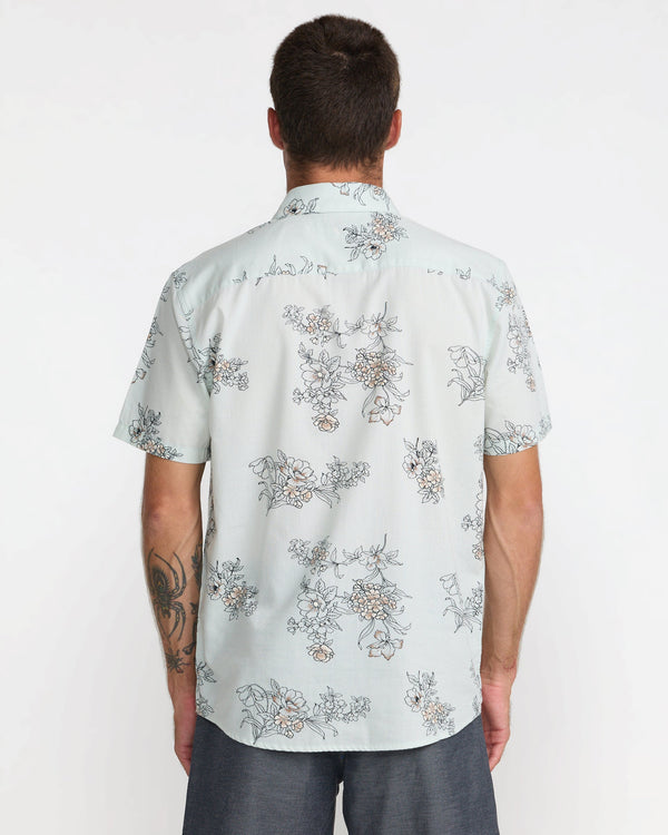RVCA BOTANICAL SHORT SLEEVE SHIRT - GRT