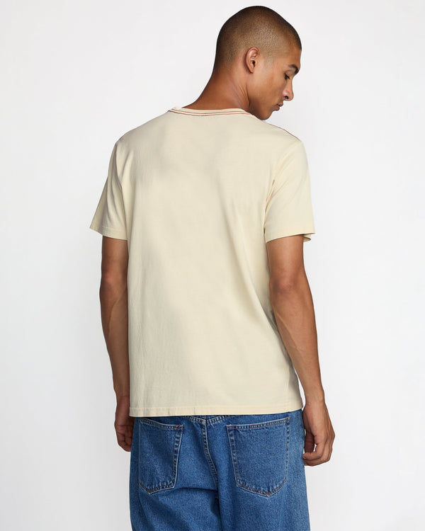 RVCA HAWAII ISLAND HEX POCKET TEE - CER