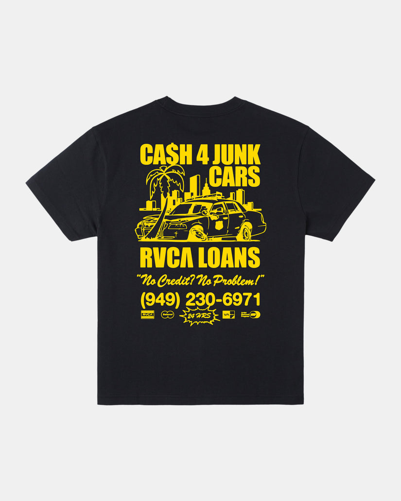 RVCA LOANS T SHIRT - BLK