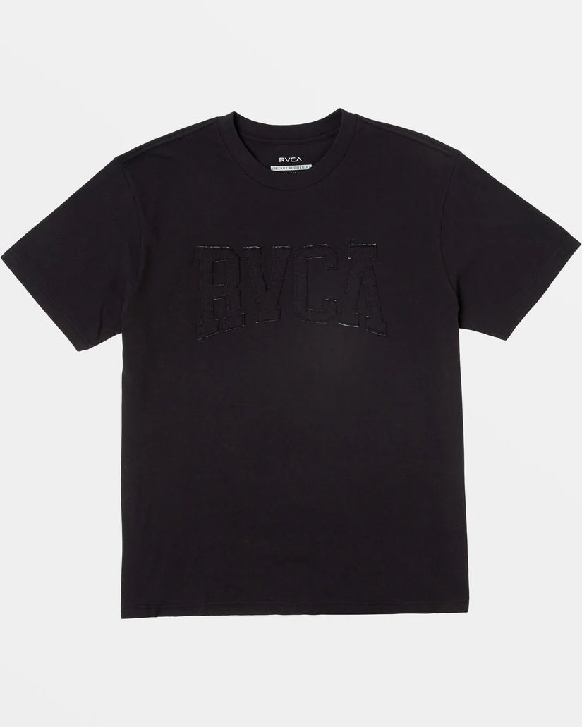 RVCA APPLICADE SHORT SLEEVE T-SHIRT - BLK