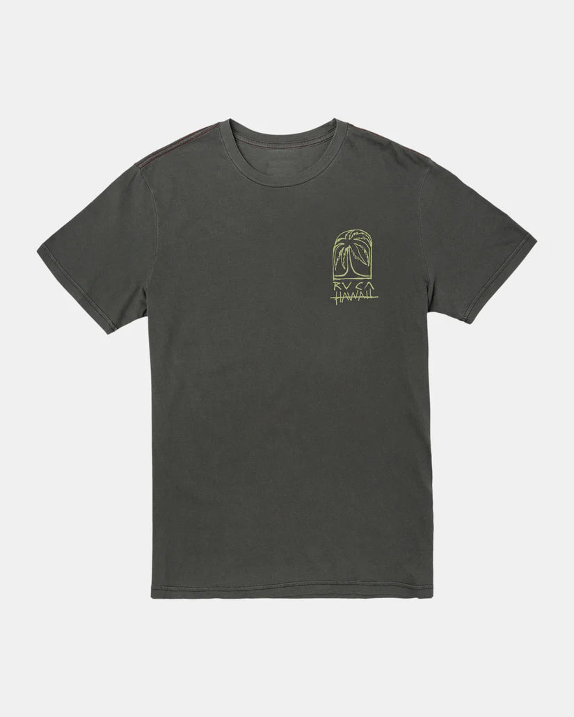 RVCA PALMS SKETCH SHORT SLEEVE T-SHIRT - PTK