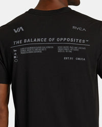 RVCA BRAND REFLECT SPORT TECH T-SHIRT - BLK