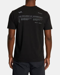 RVCA BRAND REFLECT SPORT TECH T-SHIRT - BLK