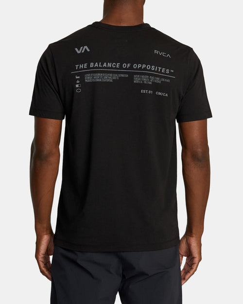 T-shirt RVCA 'The Balance Of Opposites' Bleu - Taille M - Occasion En état Parfait