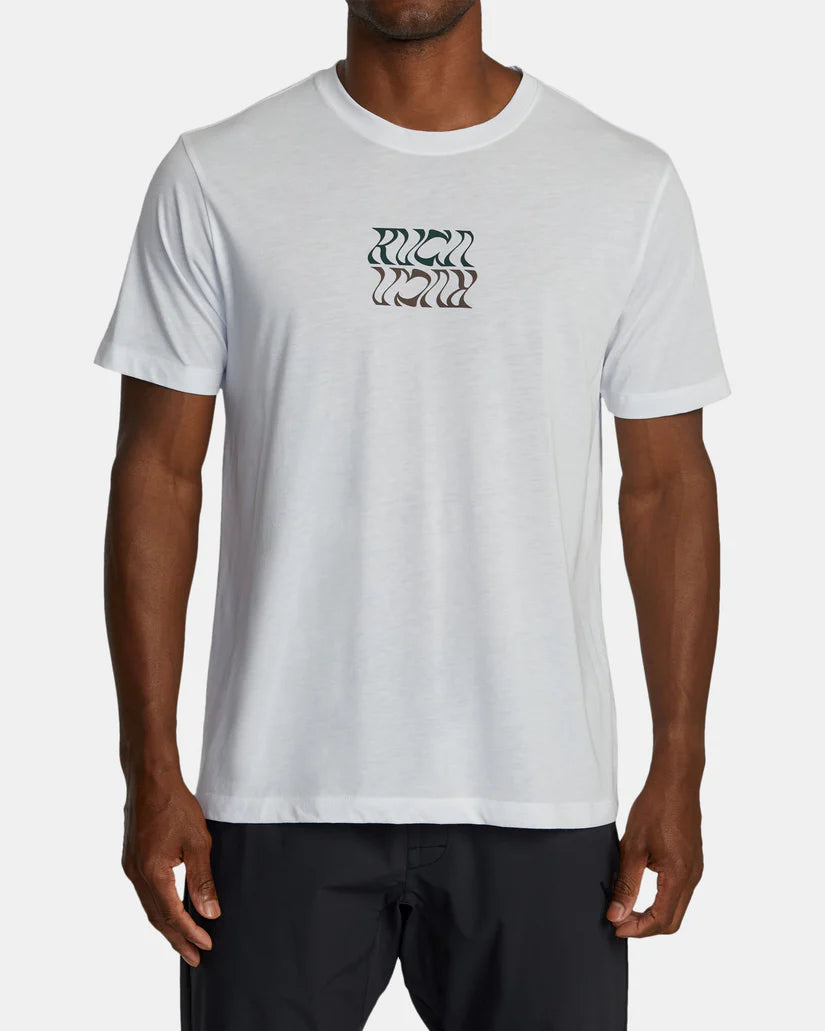 RVCA FLIP FLOW SPORT TECH T-SHIRT - WHT