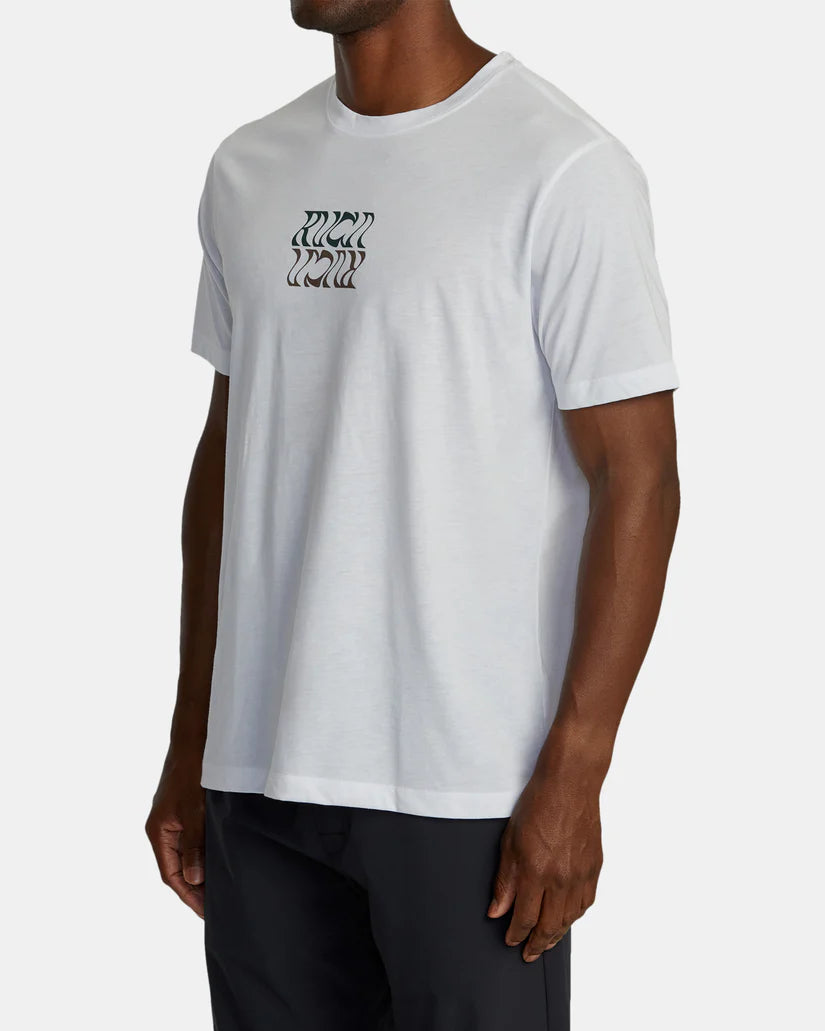 RVCA FLIP FLOW SPORT TECH T-SHIRT - WHT