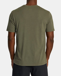 RVCA OLD ARCH SPORT TECH T-SHIRT - OLIVE