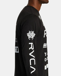 RVCA HAWAII ALL BRAND SPORT TECH LONG SLEEVE T-SHIRT - BLK