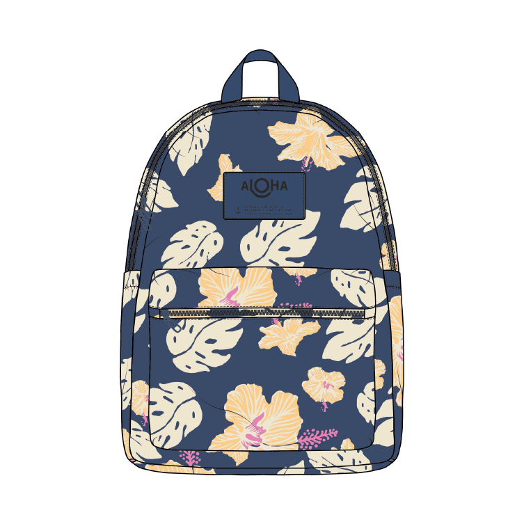 ALOHA COLLECTION KEEP IT LIGHT BACKPACK / PAPE'ETE / NEON MOON NAVY