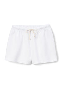 PERFECT WHITE TEE THE VENUS PIQUE SHORTS - WHITE B14