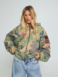 SABBI THE BE KIND BOMBER JACKET - CAMO