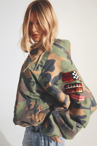 SABBI THE BE KIND BOMBER JACKET - CAMO